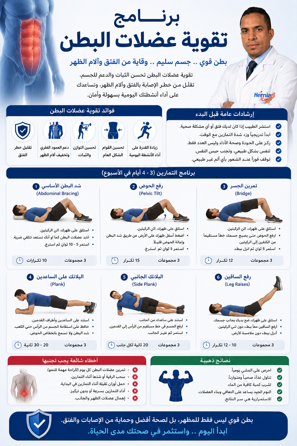 برنامج تقوية عضلات البطن — د. محمد عصمت
